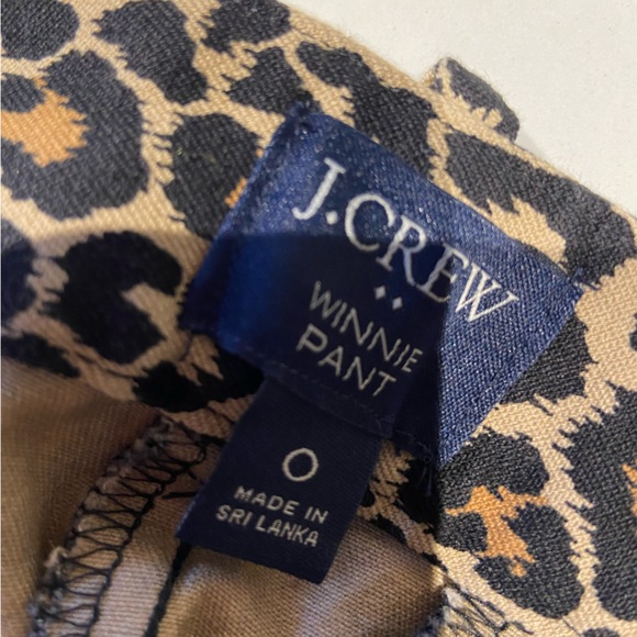 J. Crew Leopard Print Winnie Ankle Pant – Size 0 - Picture 2 of 7